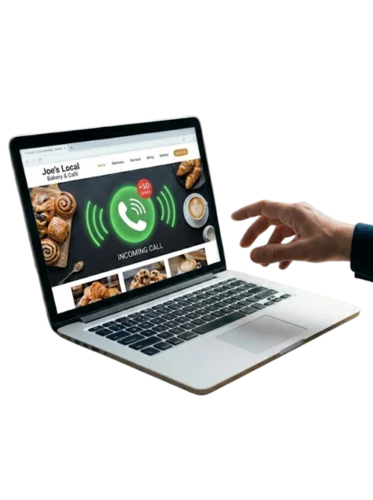 Local business website ringing phone