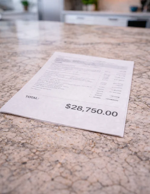 Tree service invoice