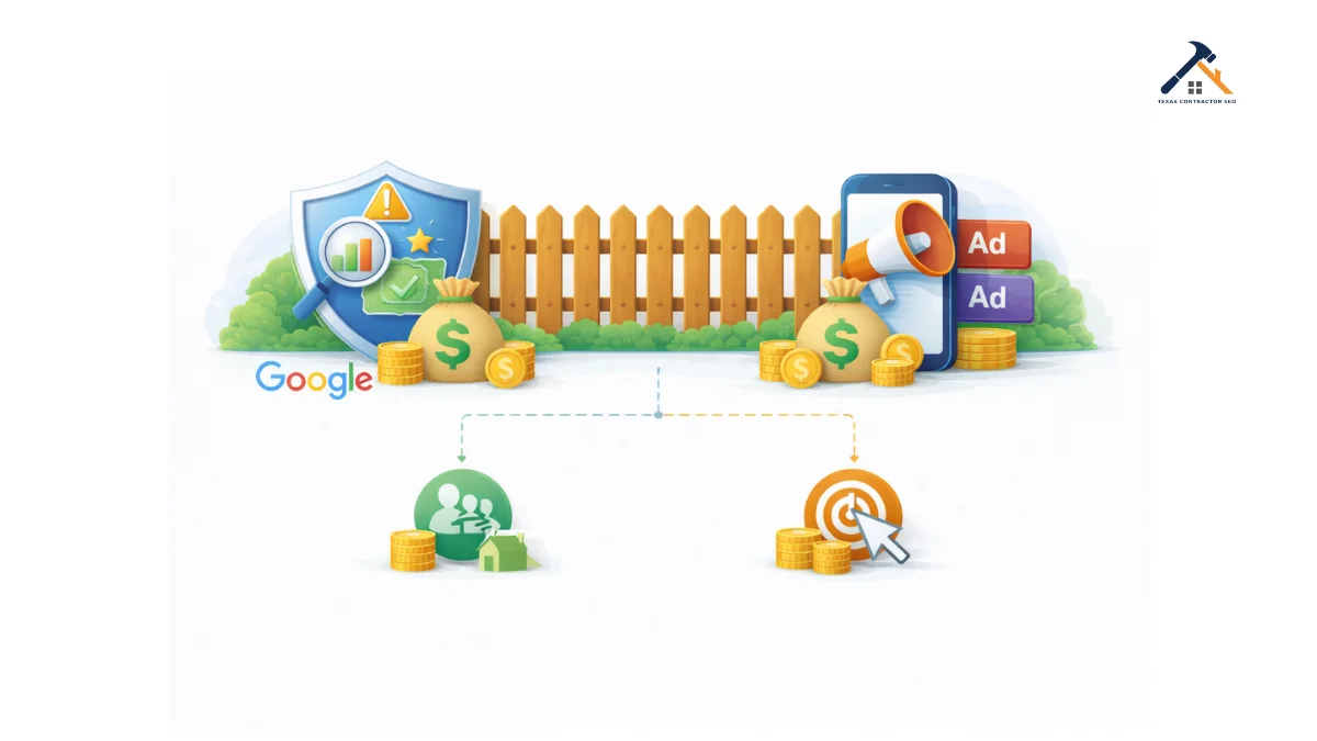 Fence leads SEO vs referral vs ads